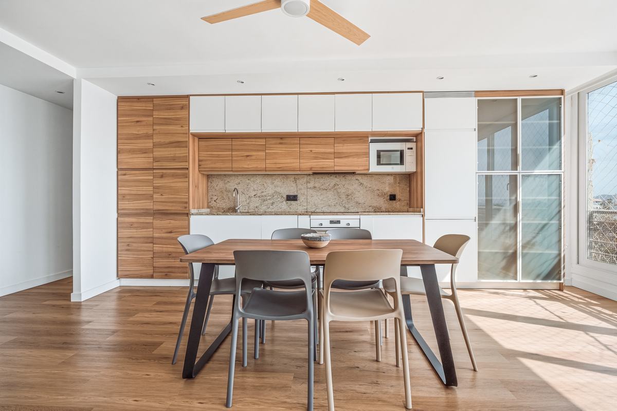 Kitchen open to the dining room